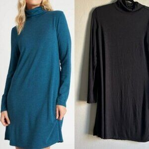Kit & Ace Upgrade Brushed Black Relaxed Long Sleeves Dress